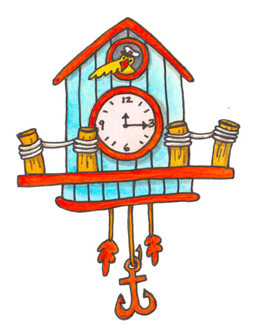 376x479 Beth Parker Art Cuckoo Clock Number 16 - Cuckoo Clock Sketch
