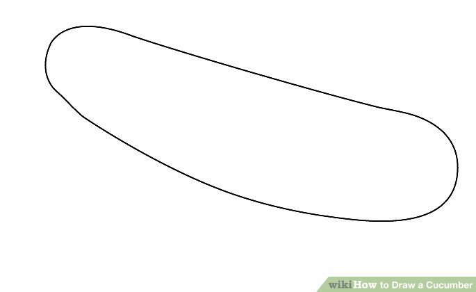 685x420 How To Draw A Cucumber 5 Steps (With Pictures) - Cucumber Sketch