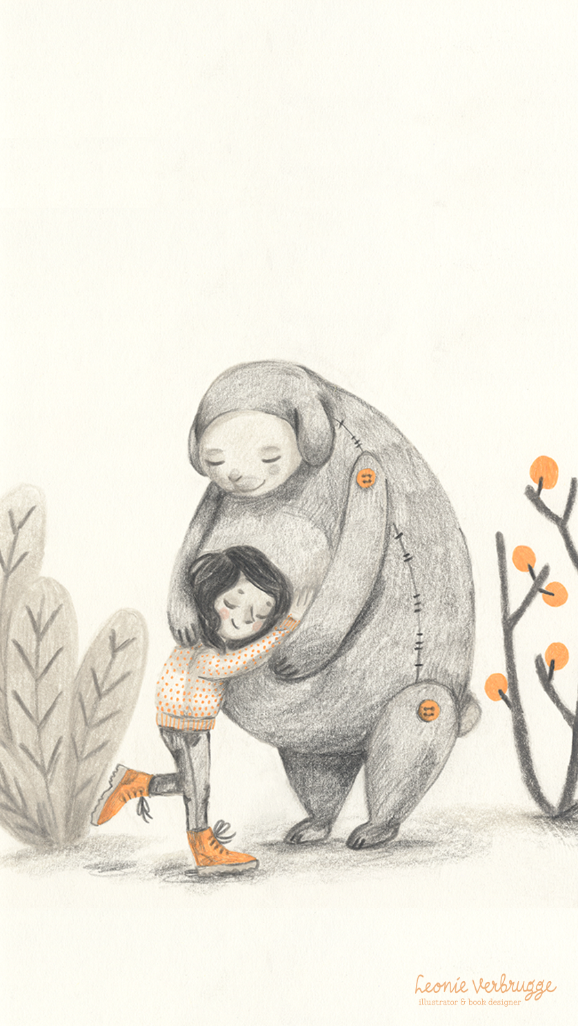 838x1487 Leonie Verbrugge Illustrator Amp Book Designer Some Cuddling - Cuddling Sketch