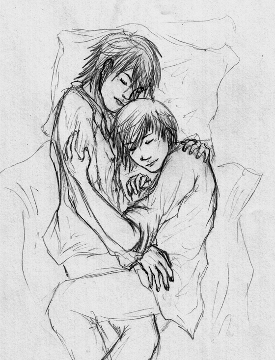 560x734 Sketch Cuddling By Rabenprinzessin - Cuddling Sketch