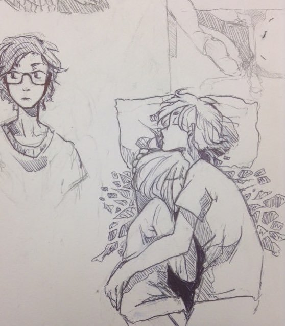 558x638 Risayume On Twitter - Cuddling Sketch