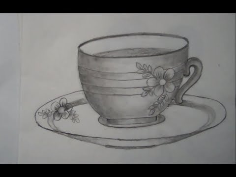 480x360 Drawing Of A Cup And Saucer - Cup And Saucer Sketch