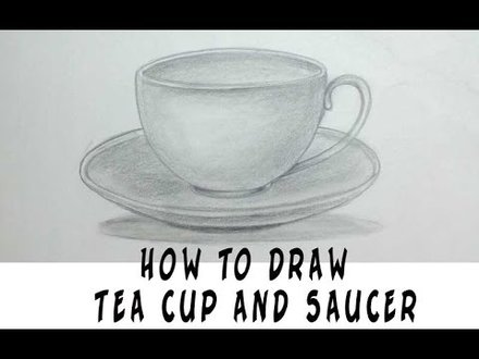 Cup And Saucer Sketch at PaintingValley.com | Explore collection of Cup ...