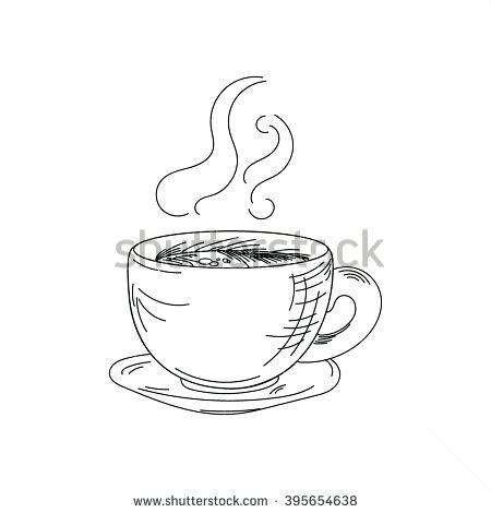 Cup And Saucer Sketch at PaintingValley.com | Explore collection of Cup ...