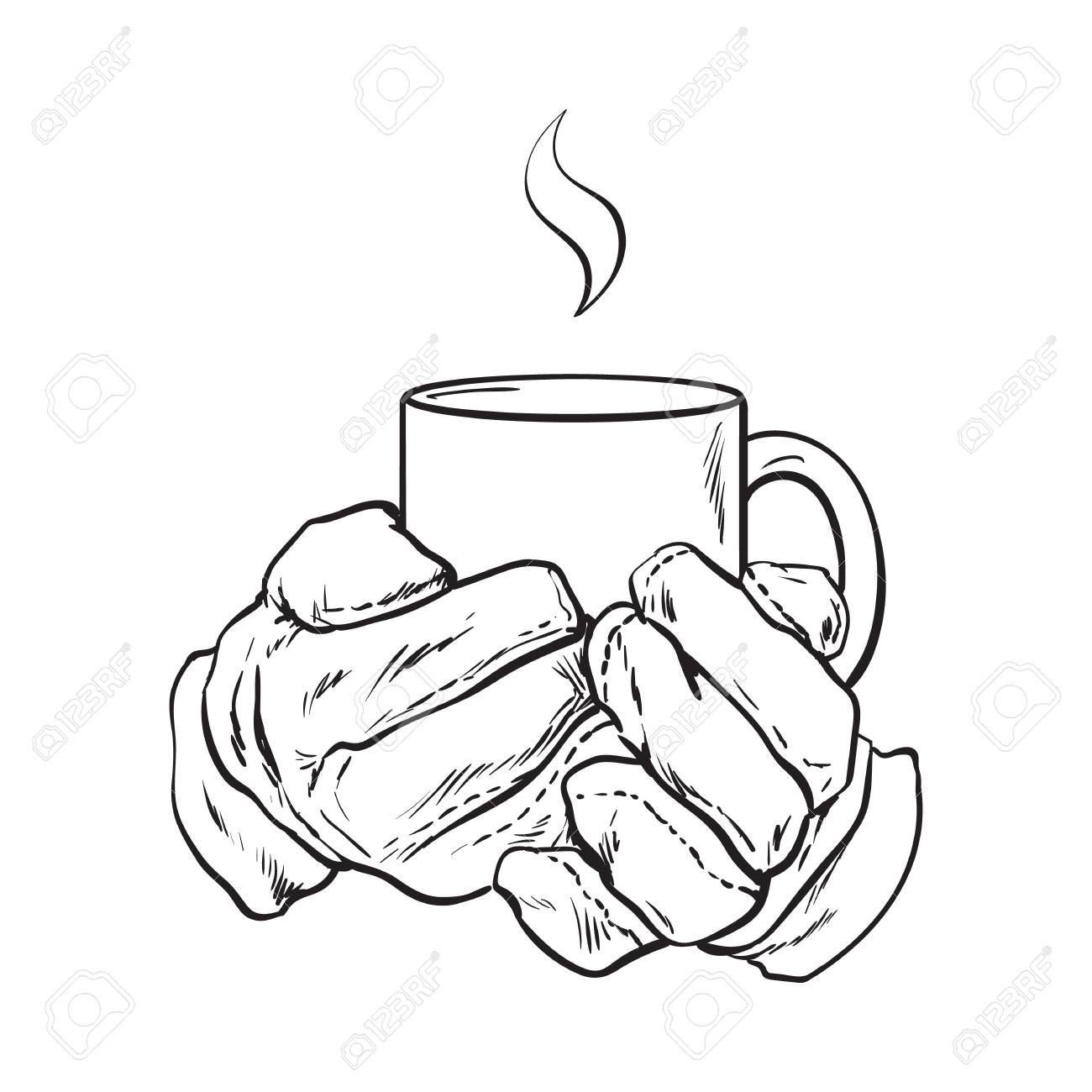 1300x1300 Drawn Tea Cup Tea Mug 22 - Cup Of Tea Sketch