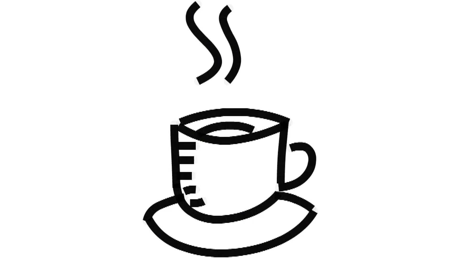 1920x1080 Man Sketching Cup Of Tea Coffee With Saucer On Whiteboard - Cup Of Tea Sketch