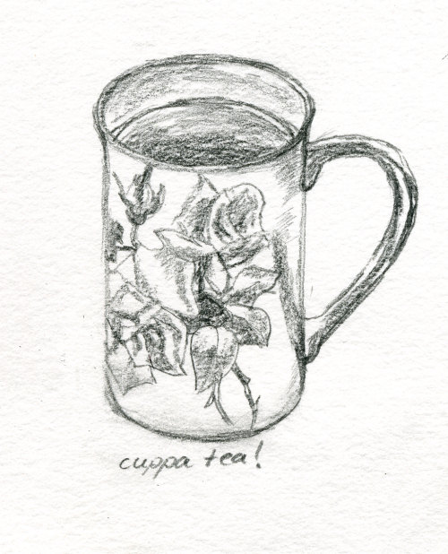 500x618 Arts Amp Stuff Sketch Of My Cup Of Tea. - Cup Of Tea Sketch