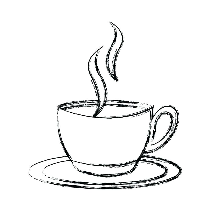 800x800 Coffee Cup Drawing Step By Elevateleaders - Cup Sketch