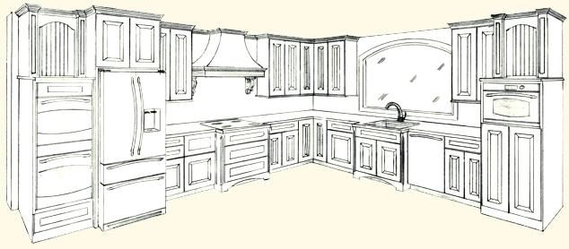 634x278 Kitchen Cabinet Sketch Kitchen Cabinets Sketchup Files Photo - Cupboard Sketch