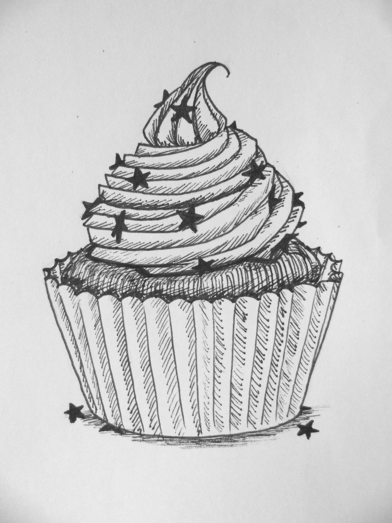 774x1032 Cupcake Sketch By Jessizeichnet - Cupcake Sketch
