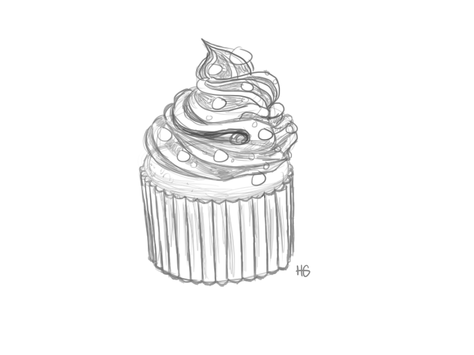 960x720 Cupcake Sketch My Gallery - Cupcake Sketch