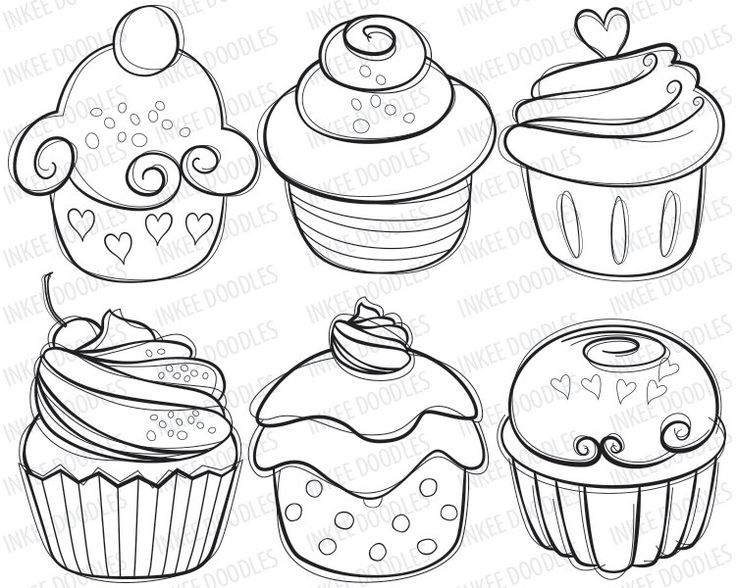 736x588 Drawn Cupcake Line Drawing - Cupcake Sketch