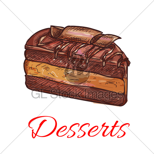 500x500 Chocolate Cupcake Sketch Icon. Patisserie Emblem Gl Stock Images - Cupcake Sketch