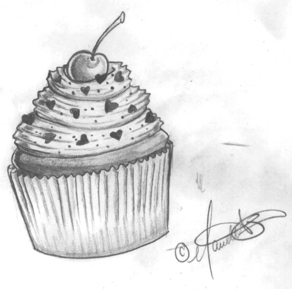 600x595 Cupcake Sketch By Mimimunster - Cupcake Sketch