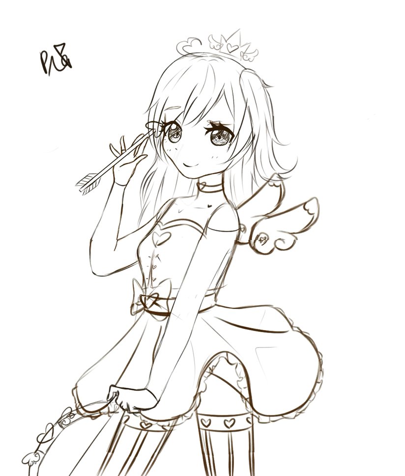 824x969 Cupid Sketch By Constellia - Cupid Sketch