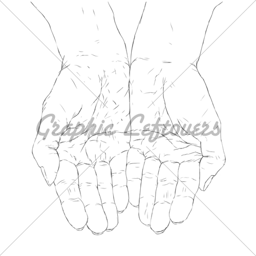 500x500 Cupped Hands Gl Stock Images - Cupped Hands Sketch
