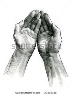 236x313 Open Praying Hands Drawing Images I N K Drawings - Cupped Hands Sketch