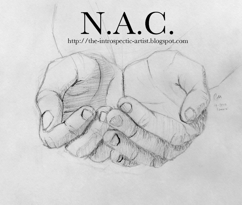 1024x868 The Introspetic Artist More Hands Sketches - Cupped Hands Sketch