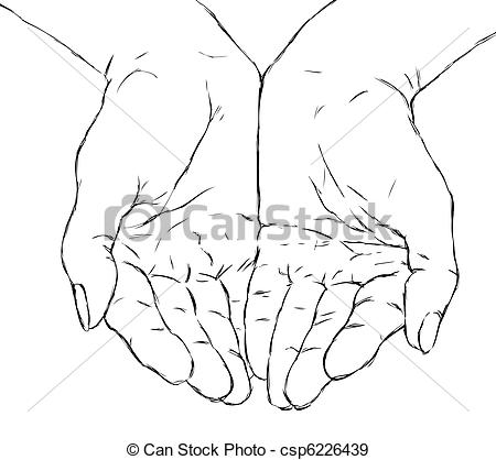 Cupped Hands Sketch at PaintingValley.com | Explore collection of ...