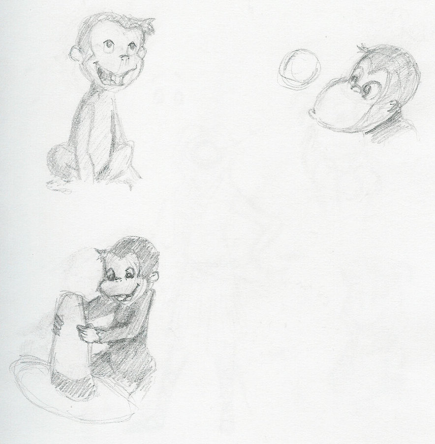 884x904 Curious George Sketch By Angel Of Rosez - Curious George Sketch