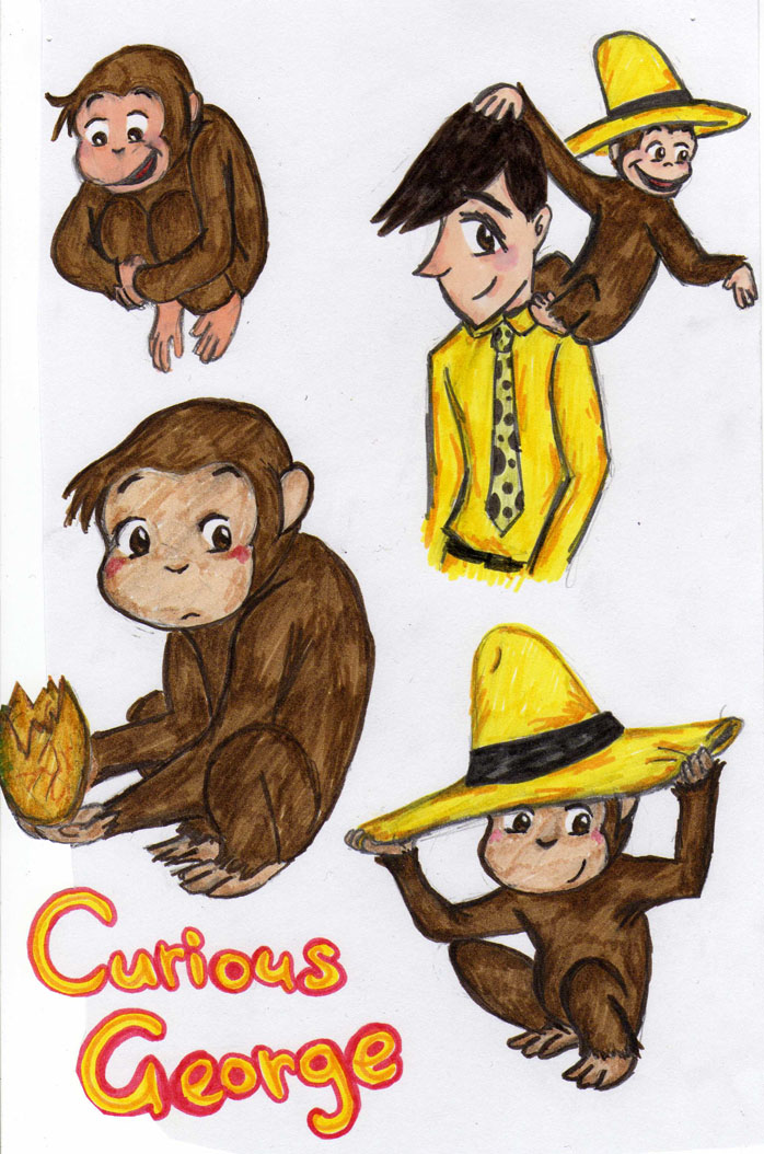698x1054 Curious George Sketch By Kittychan2005 - Curious George Sketch
