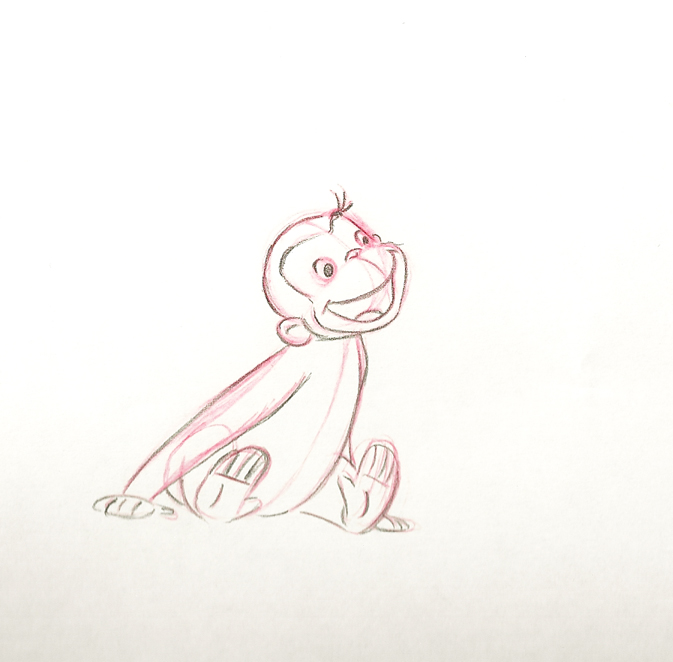 673x662 Portfolio Curious George Animation Drawings - Curious George Sketch