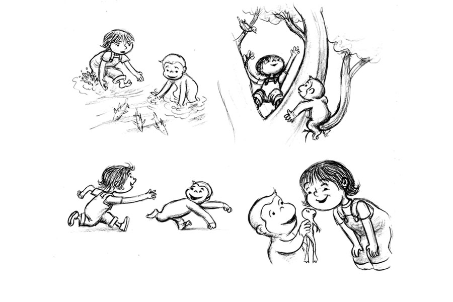 900x600 Welcome To Jeff Mcgrath Animation Concepts - Curious George Sketch