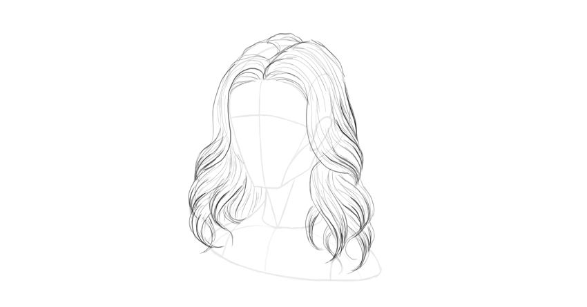 850x445 How To Draw Hair Step By Step - Curly Hair Sketch