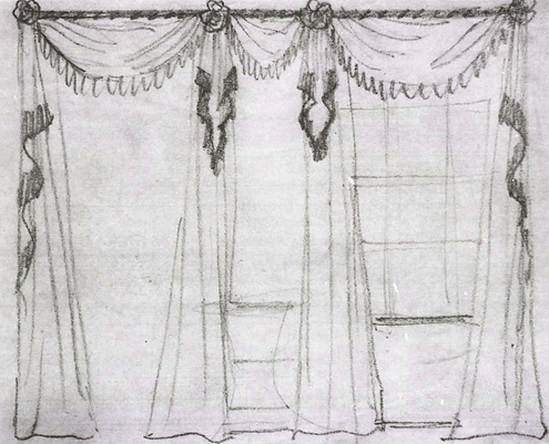 495x401 Decoration Ancient Amp Modern A Monument To Curtains - Curtain Sketch