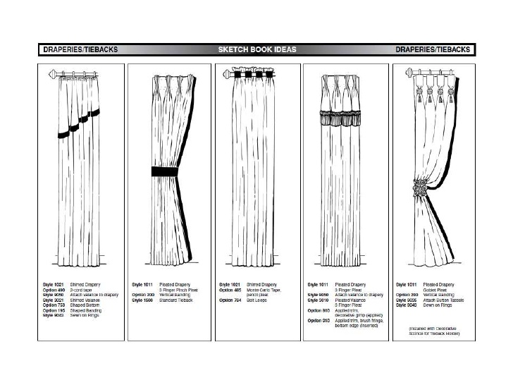 728x546 Drapery Idea Sketch Book - Curtain Sketch