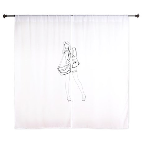 460x460 Pencil Sketches Curtains - Curtain Sketch