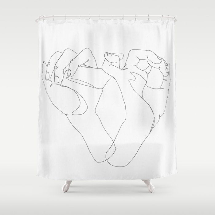 700x700 Minimalist Hand Drawing Shower Curtain By Lauragraves Society6 - Curtain Sketch
