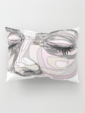 360x480 Buy Decorative Pillow Abstract Art Human Sketch Pattern Sofa - Cushion Sketch