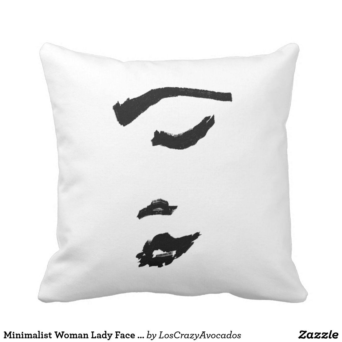 1106x1106 Minimalist Woman Lady Face Sketch Cushion Pillow Pillows - Cushion Sketch