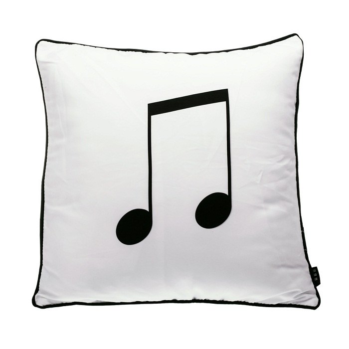 700x700 Modern Black And White Cushion Cover Musical Note Guitar Lamp Bulb - Cushion Sketch