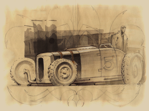 600x447 Dirt Track Jalopy By Futureelements - Custom Car Sketches