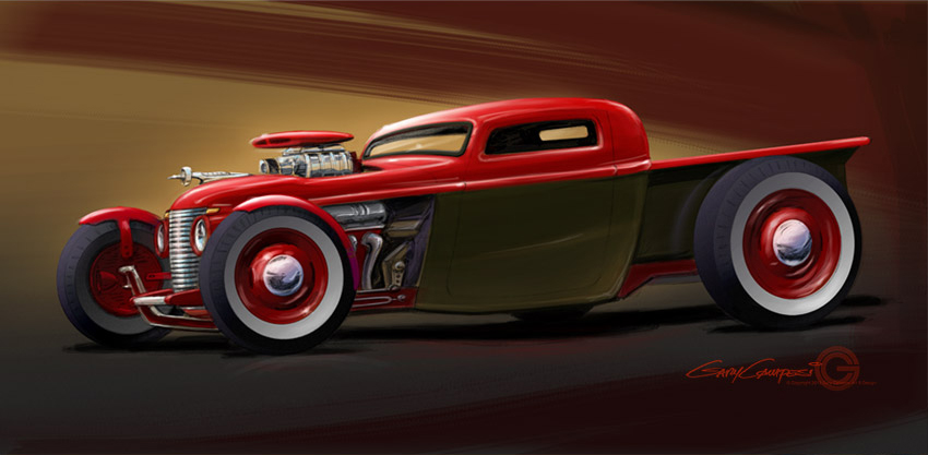 850x417 Sketches Gary Campesi Art Amp Design - Custom Car Sketches