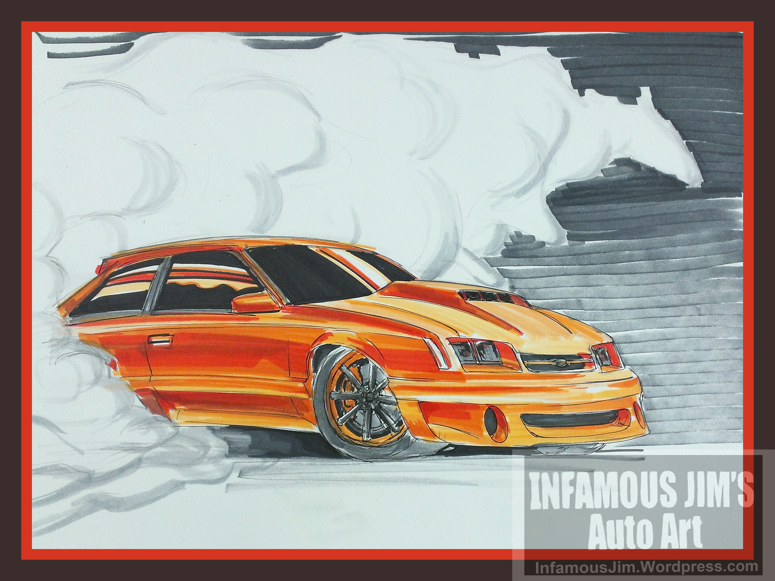 2622x1965 Sketch Infamous Jims Auto Art - Custom Car Sketches