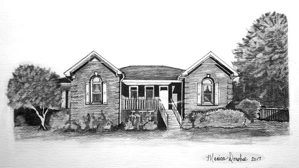 Custom House Sketch at PaintingValley.com | Explore collection of ...