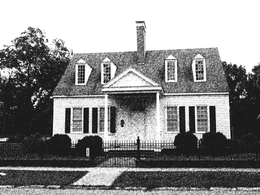 864x648 Custom House Sketch Of Your Home Grace Design Studio - Custom House Sketch