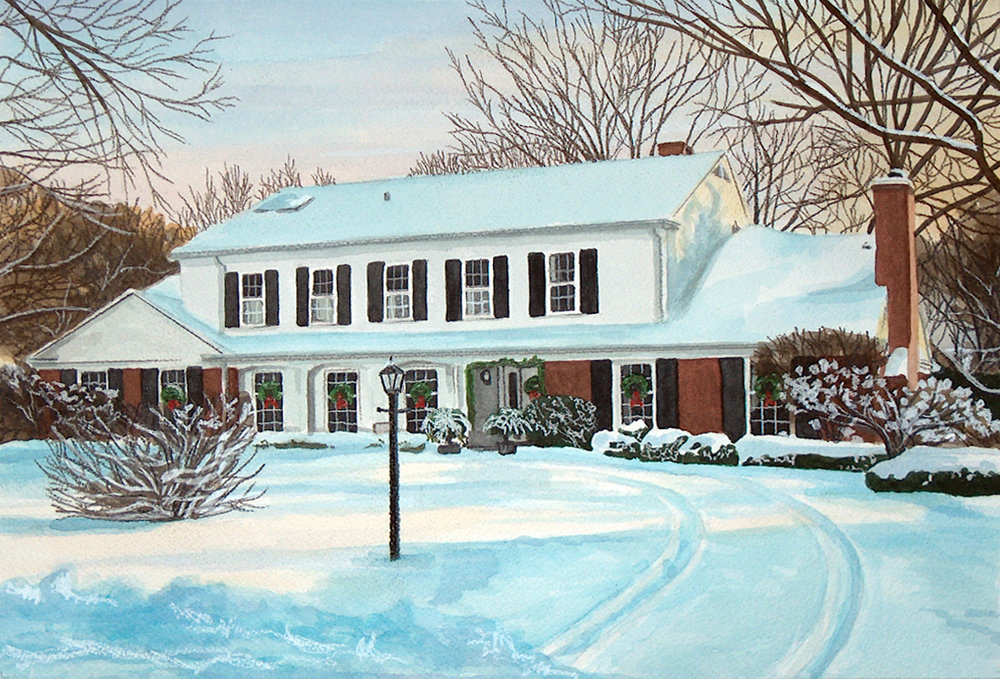 1000x679 House - Custom House Sketch