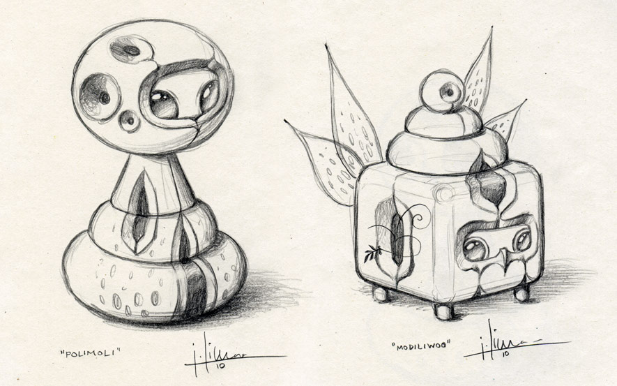 885x553 Jibibuts Custom Sketches By Jason Limon For We Heart Wood - Custom Sketches