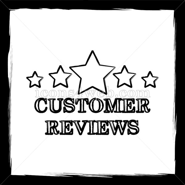 600x600 Customer Reviews Sketch Icon. - Customer Sketch