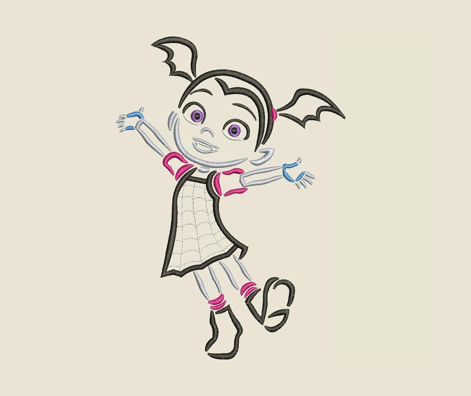 1521x1278 Vampirina Sketch Embroidery Design - Customer Sketch