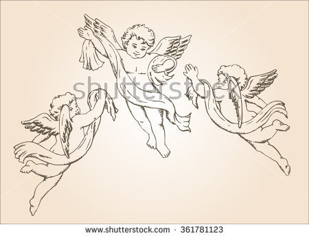 Cute Angel Sketch at PaintingValley.com | Explore collection of Cute ...