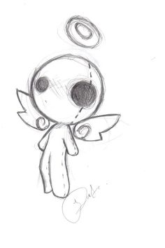 236x354 Cute Demon Drawing - Cute Angel Sketch