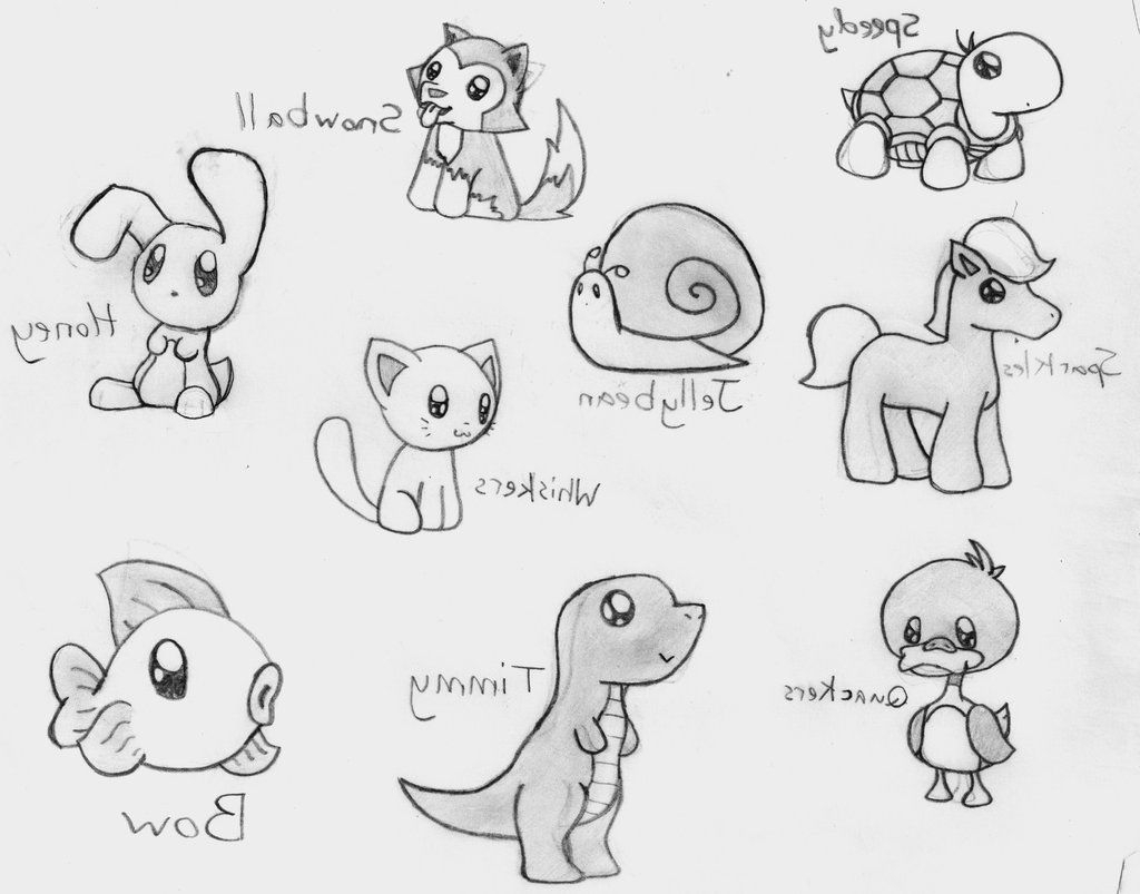 1024x803 Drawings Of Cute Animals - Cute Animal Sketches
