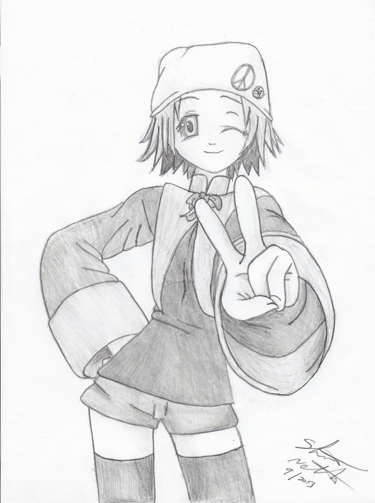 772x1034 Cute Anime Girl Commission Sketch Finished By Shelandrystudio On - Cute Anime Girl Sketch