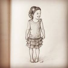 225x225 Cute Baby Girl Crayon Drawing Pictures - Cute Baby Girl Sketch