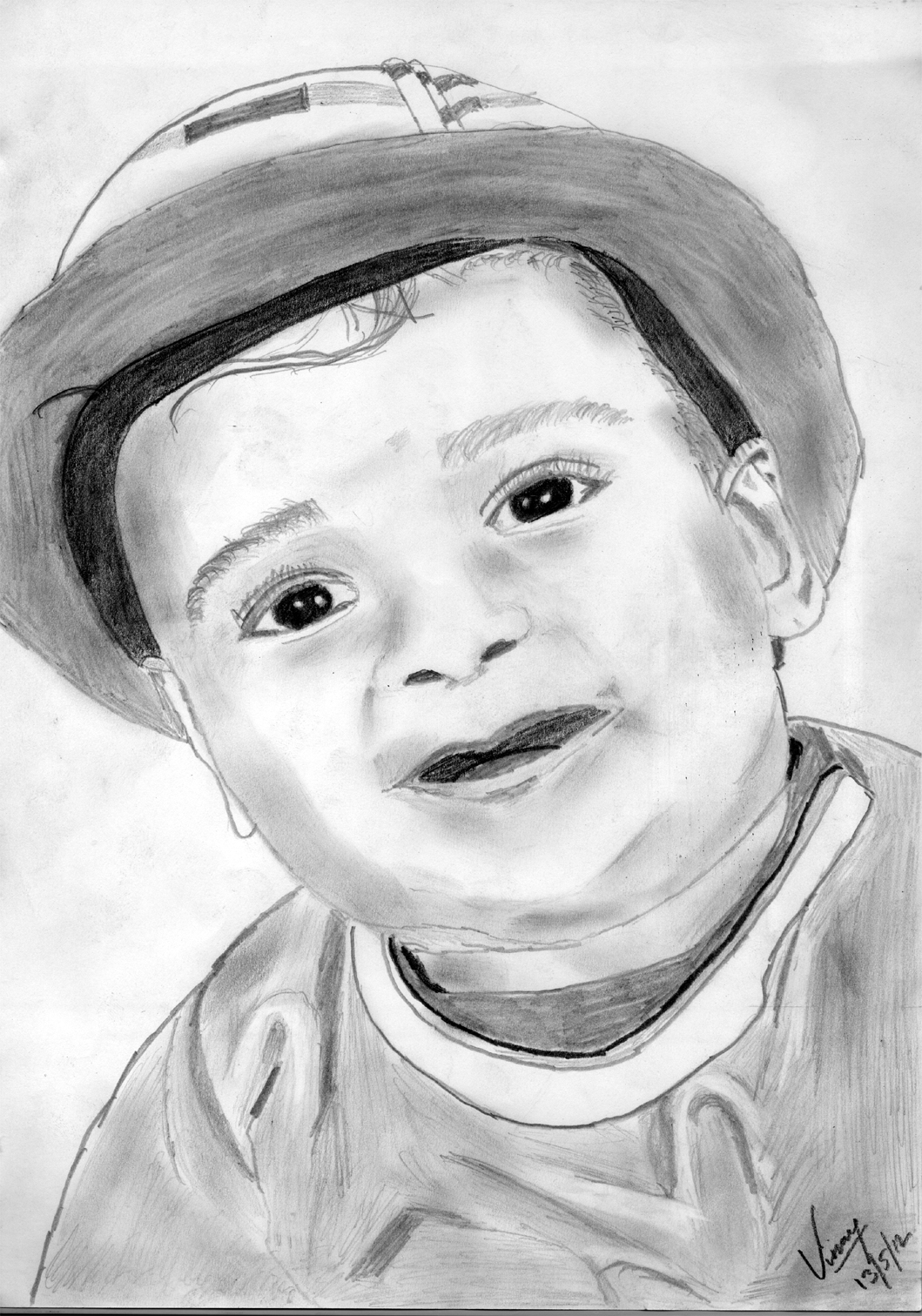 1059x1512 Pencil Sketch Baby Image Pencil Sketch Of A Cute Baby - Cute Baby Sketch